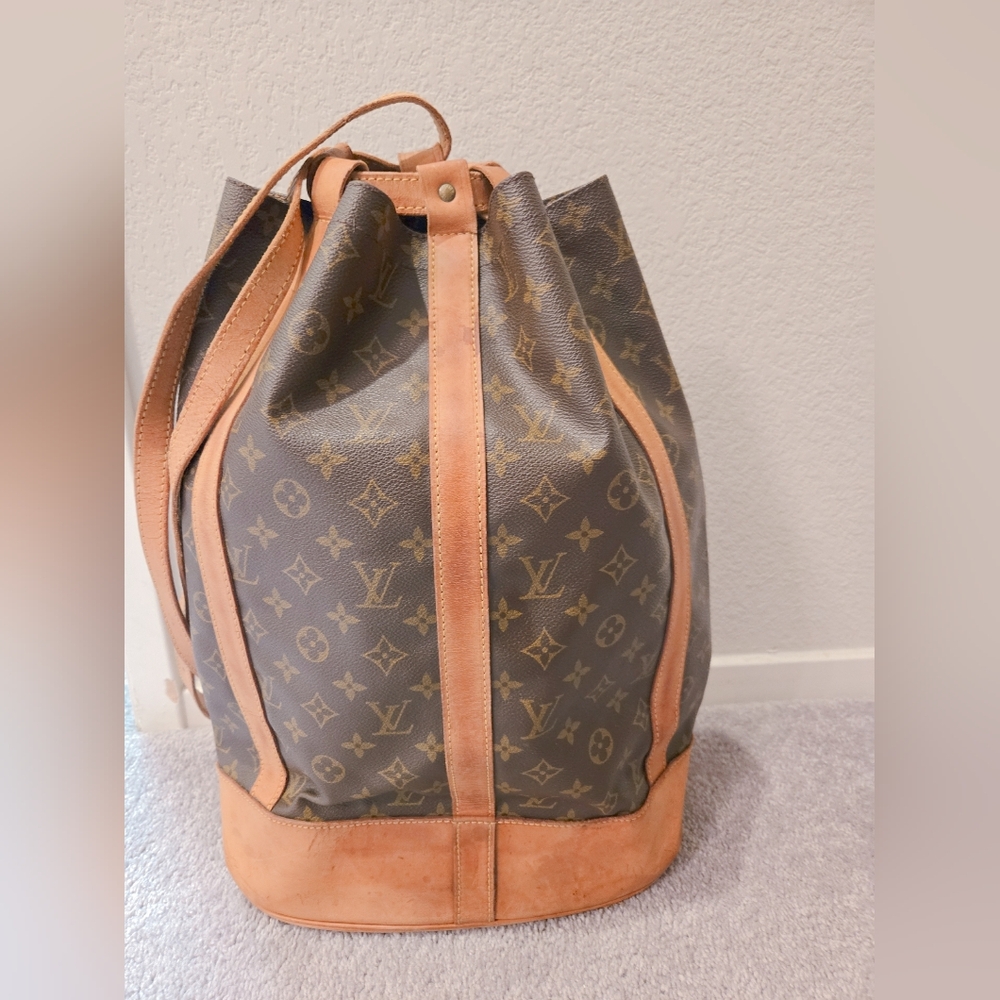 Louis Vuitton Randonnee Monogram Backpack Bag Classic Vintage Style.